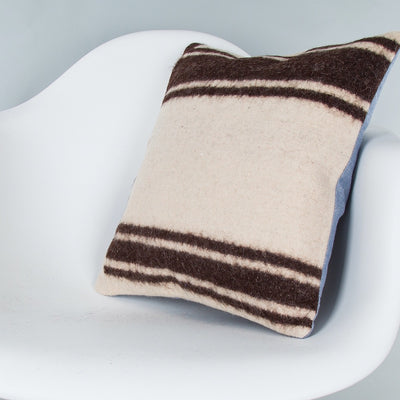Striped Beige Kilim Pillow Cover 16x16 8092
