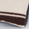 Striped Beige Kilim Pillow Cover 16x16 8097