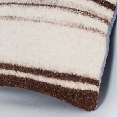 Striped Beige Kilim Pillow Cover 16x16 8099