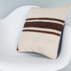 Striped Beige Kilim Pillow Cover 16x16 8100