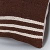 Striped Beige Kilim Pillow Cover 16x16 8169