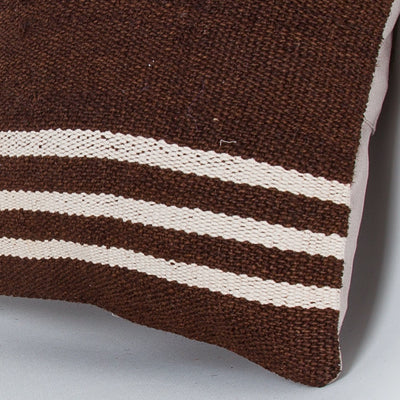 Striped Beige Kilim Pillow Cover 16x16 8169