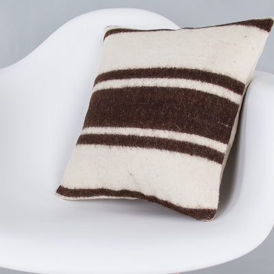 Striped Beige Kilim Pillow Cover 16x16 8241