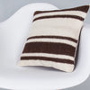 Striped Beige Kilim Pillow Cover 16x16 8242