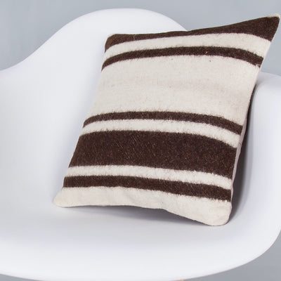 Striped Beige Kilim Pillow Cover 16x16 8242