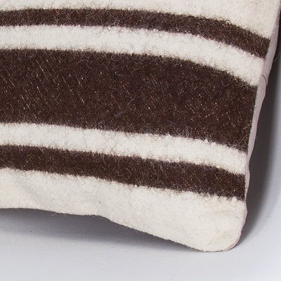 Striped Beige Kilim Pillow Cover 16x16 8242