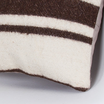 Striped Beige Kilim Pillow Cover 16x16 8243