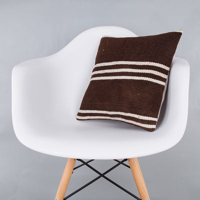 Striped Beige Kilim Pillow Cover 16x16 8249