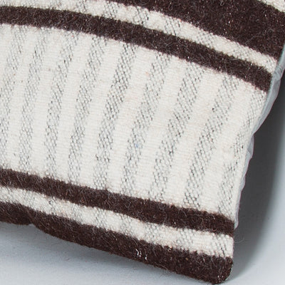 Striped Beige Kilim Pillow Cover 16x16 8353