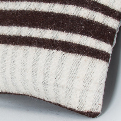 Striped Beige Kilim Pillow Cover 16x16 8356