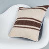Striped Beige Kilim Pillow Cover 16x16 8372