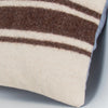 Striped Beige Kilim Pillow Cover 16x16 8372