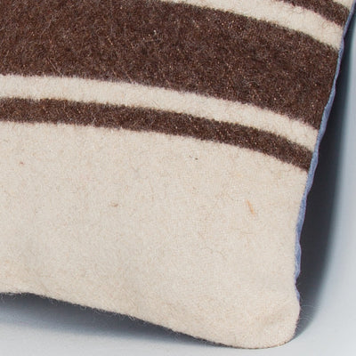 Striped Beige Kilim Pillow Cover 16x16 8374