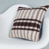 Striped Beige Kilim Pillow Cover 16x16 8375