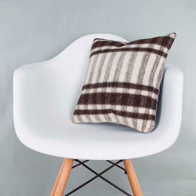 Striped Beige Kilim Pillow Cover 16x16 8380