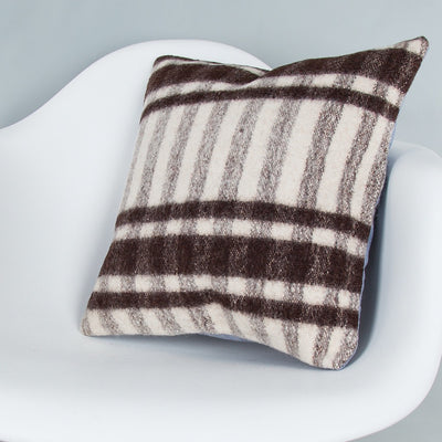 Striped Beige Kilim Pillow Cover 16x16 8380