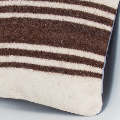 Striped Beige Kilim Pillow Cover 16x16 8381