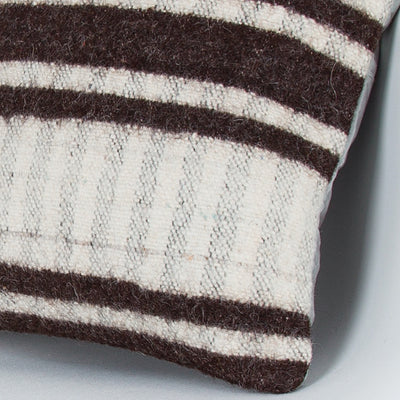 Striped Beige Kilim Pillow Cover 16x16 8385