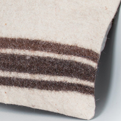 Striped Beige Kilim Pillow Cover 16x16 8386