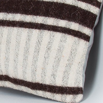 Striped Beige Kilim Pillow Cover 16x16 8387