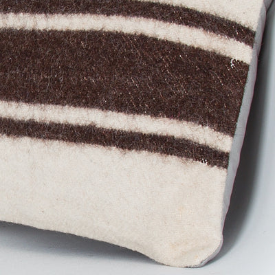 Striped Beige Kilim Pillow Cover 16x16 8395