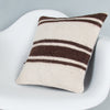 Striped Beige Kilim Pillow Cover 16x16 8396