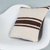 Striped Beige Kilim Pillow Cover 16x16 8397