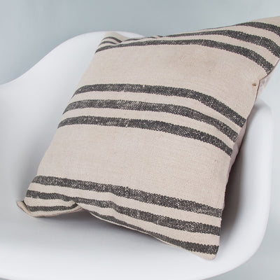 Striped Beige Kilim Pillow Cover 20x20 8722