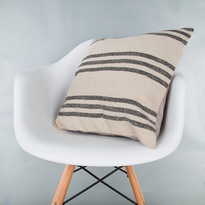 Striped Beige Kilim Pillow Cover 20x20 8727
