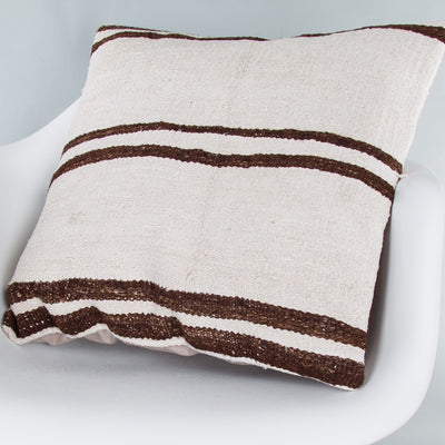 Striped Beige Kilim Pillow Cover 20x20 8970
