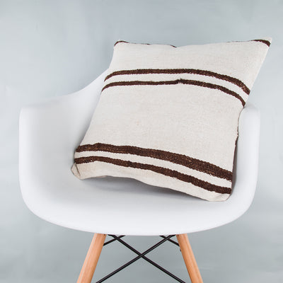 Striped Beige Kilim Pillow Cover 20x20 8979