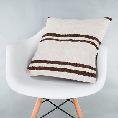 Striped Beige Kilim Pillow Cover 20x20 8995