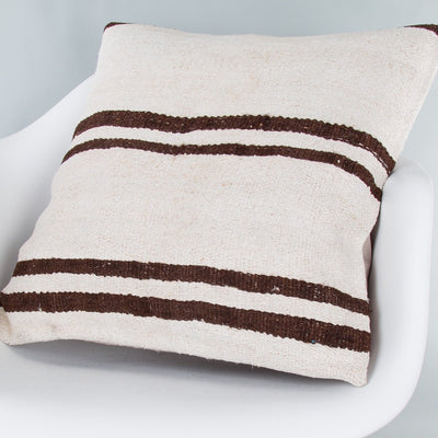 Striped Beige Kilim Pillow Cover 20x20 8995