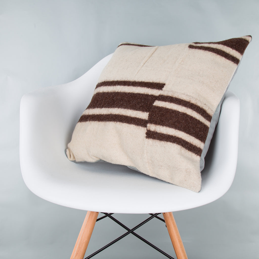 Striped Beige Kilim Pillow Cover 20x20 9106