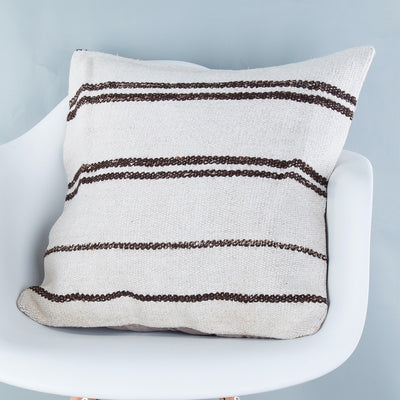 Striped Beige Kilim Pillow Cover 20x20 9161