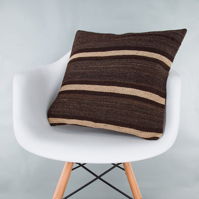 Striped Beige Kilim Pillow Cover 20x20 9284