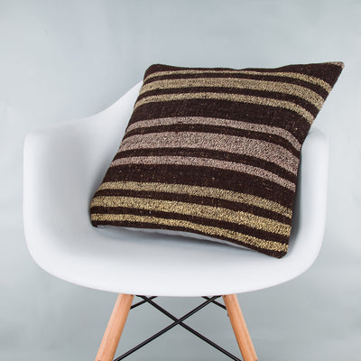 Striped Beige Kilim Pillow Cover 20x20 9292