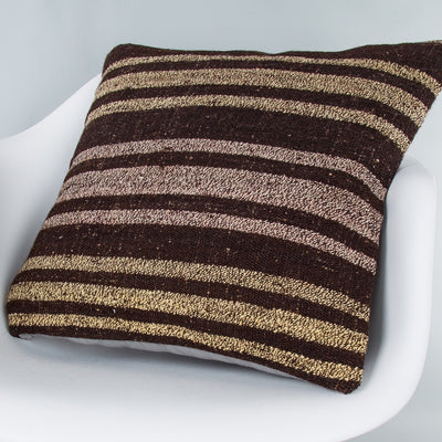 Striped Beige Kilim Pillow Cover 20x20 9292