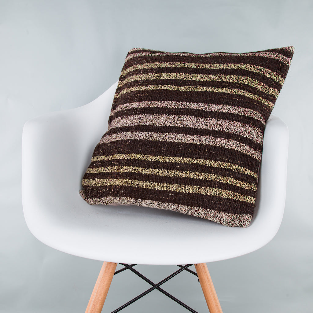 Striped Beige Kilim Pillow Cover 20x20 9345