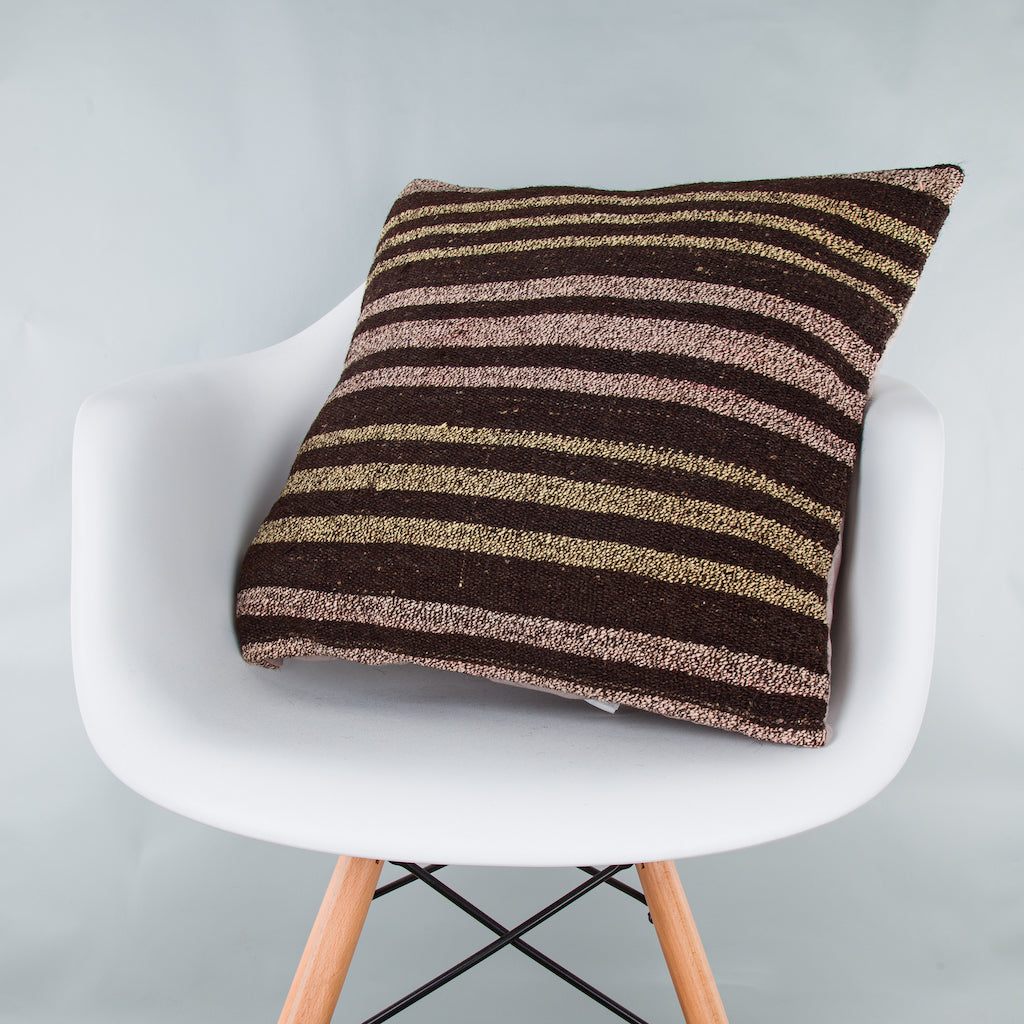 Striped Beige Kilim Pillow Cover 20x20 9346