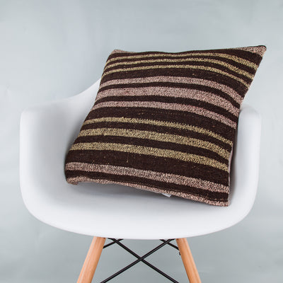Striped Beige Kilim Pillow Cover 20x20 9346