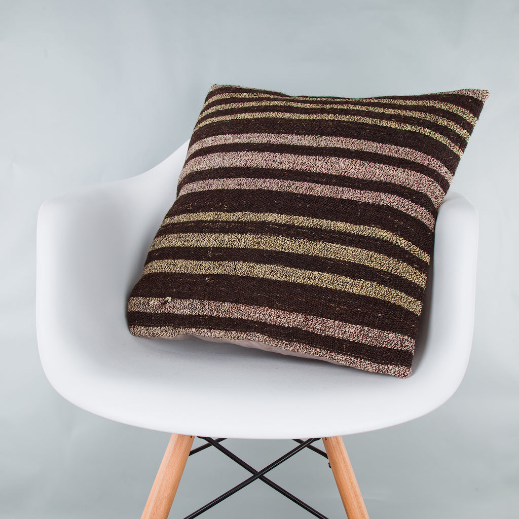 Striped Beige Kilim Pillow Cover 20x20 9347