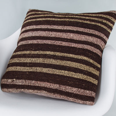 Striped Beige Kilim Pillow Cover 20x20 9347