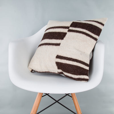 Striped Beige Kilim Pillow Cover 20x20 9357