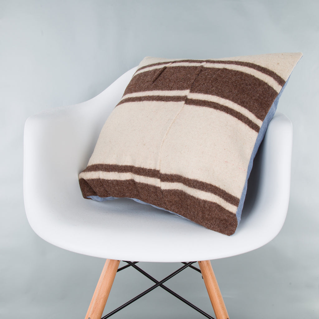 Striped Beige Kilim Pillow Cover 20x20 9374