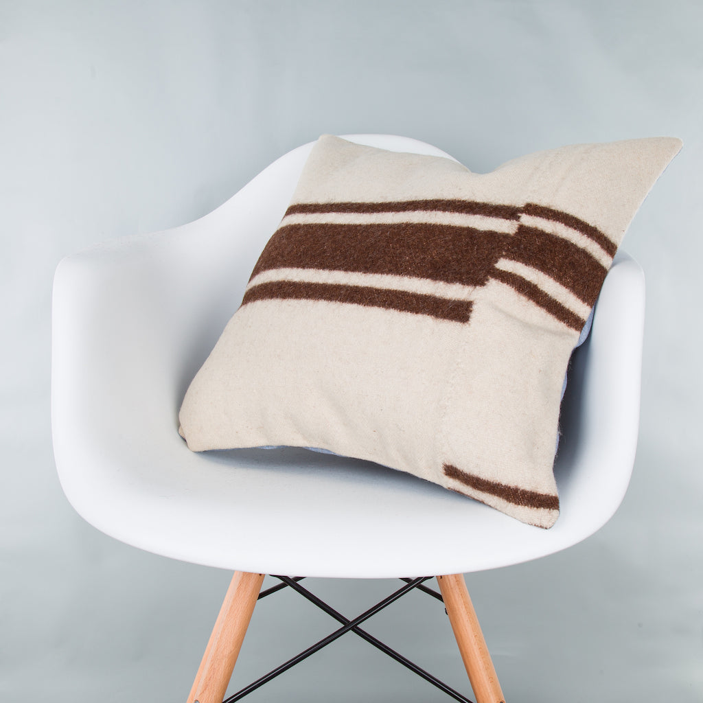 Striped Beige Kilim Pillow Cover 20x20 9379