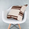 Striped Beige Kilim Pillow Cover 20x20 9381