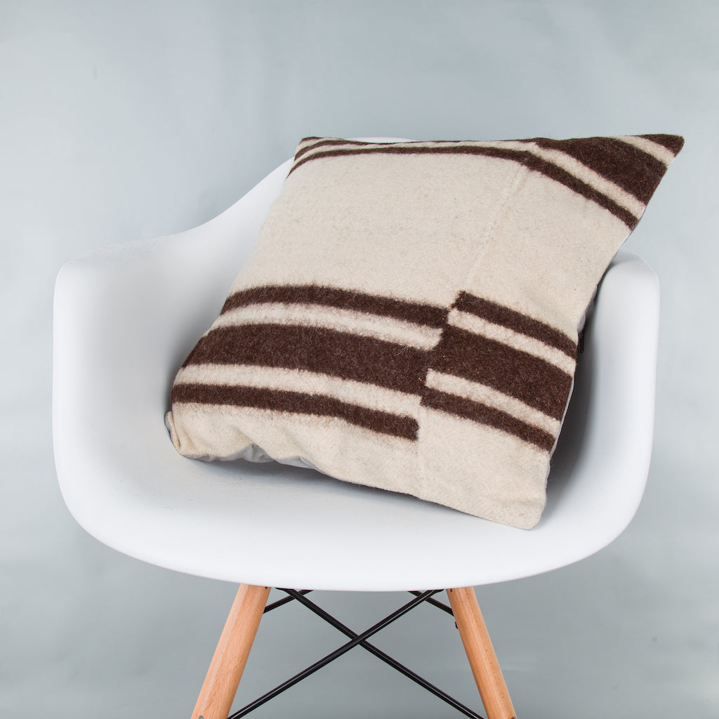 Striped Beige Kilim Pillow Cover 20x20 9382