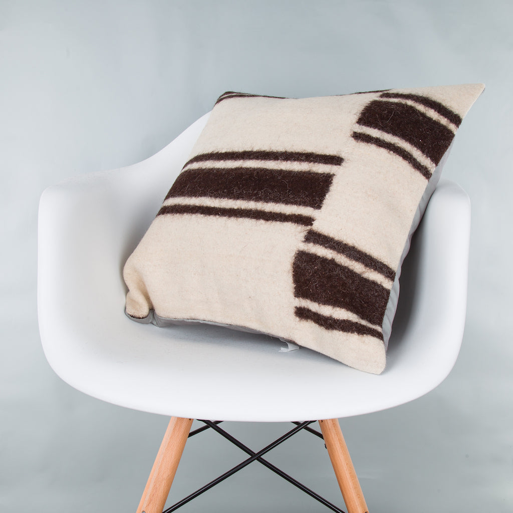 Striped Beige Kilim Pillow Cover 20x20 9384