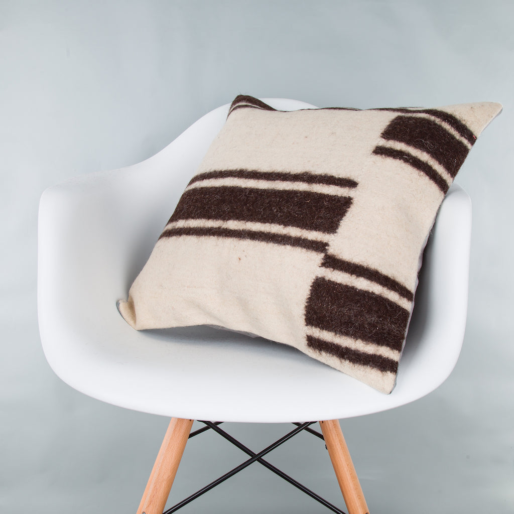 Striped Beige Kilim Pillow Cover 20x20 9386